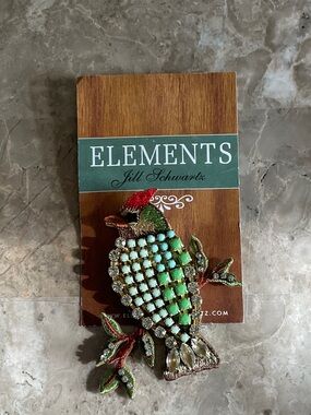 ELEMENTS by Jill Schwartz Parrot Pin Brooch